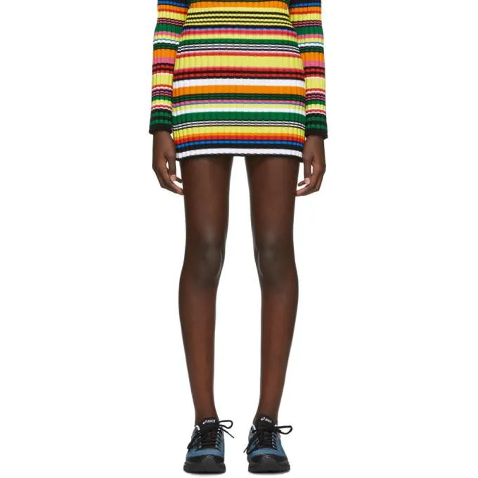 AGR SSENSE Exclusive Multicolor Striped Miniskirt