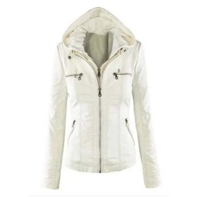 Female Goth Overcoats faux leather Jacket