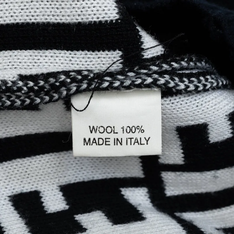 Fendi Wool Zucca Sweater Black White