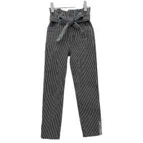 FRAME Stripped Casual Pants Ruffled High Wasted Size 24