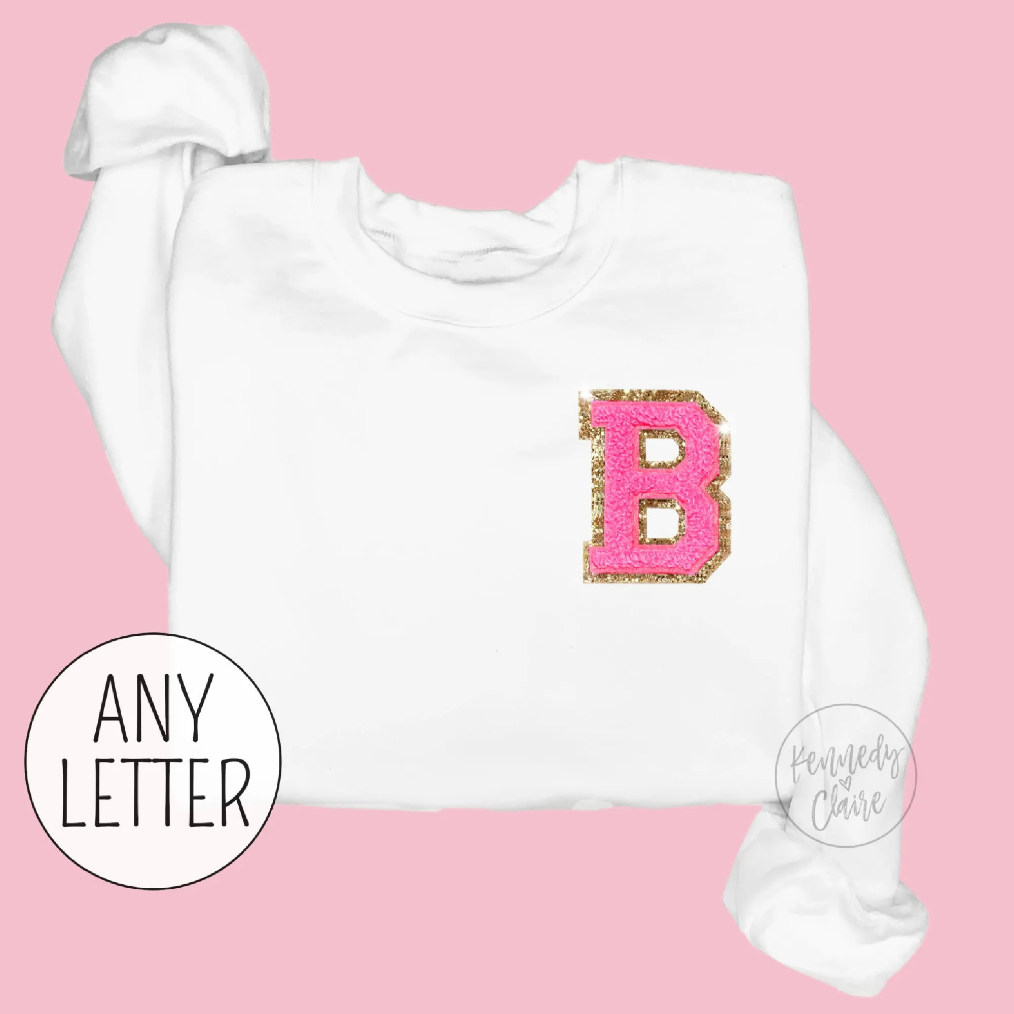 Initial Chenille Patch Sweatshirt