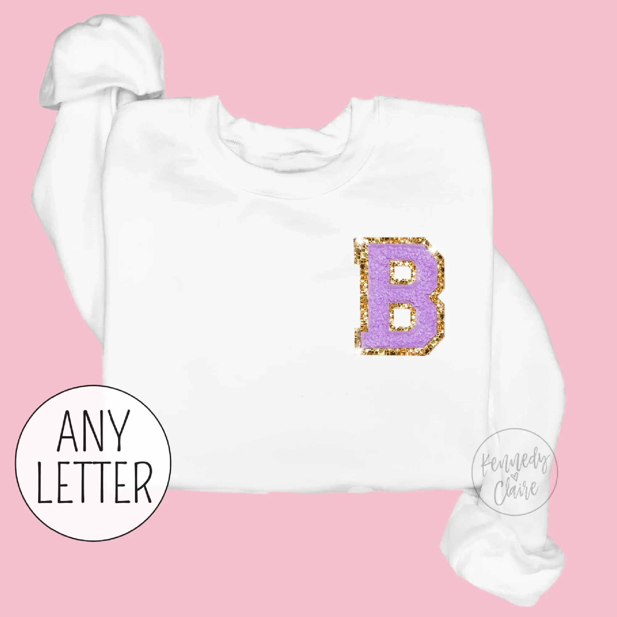 Initial Chenille Patch Sweatshirt