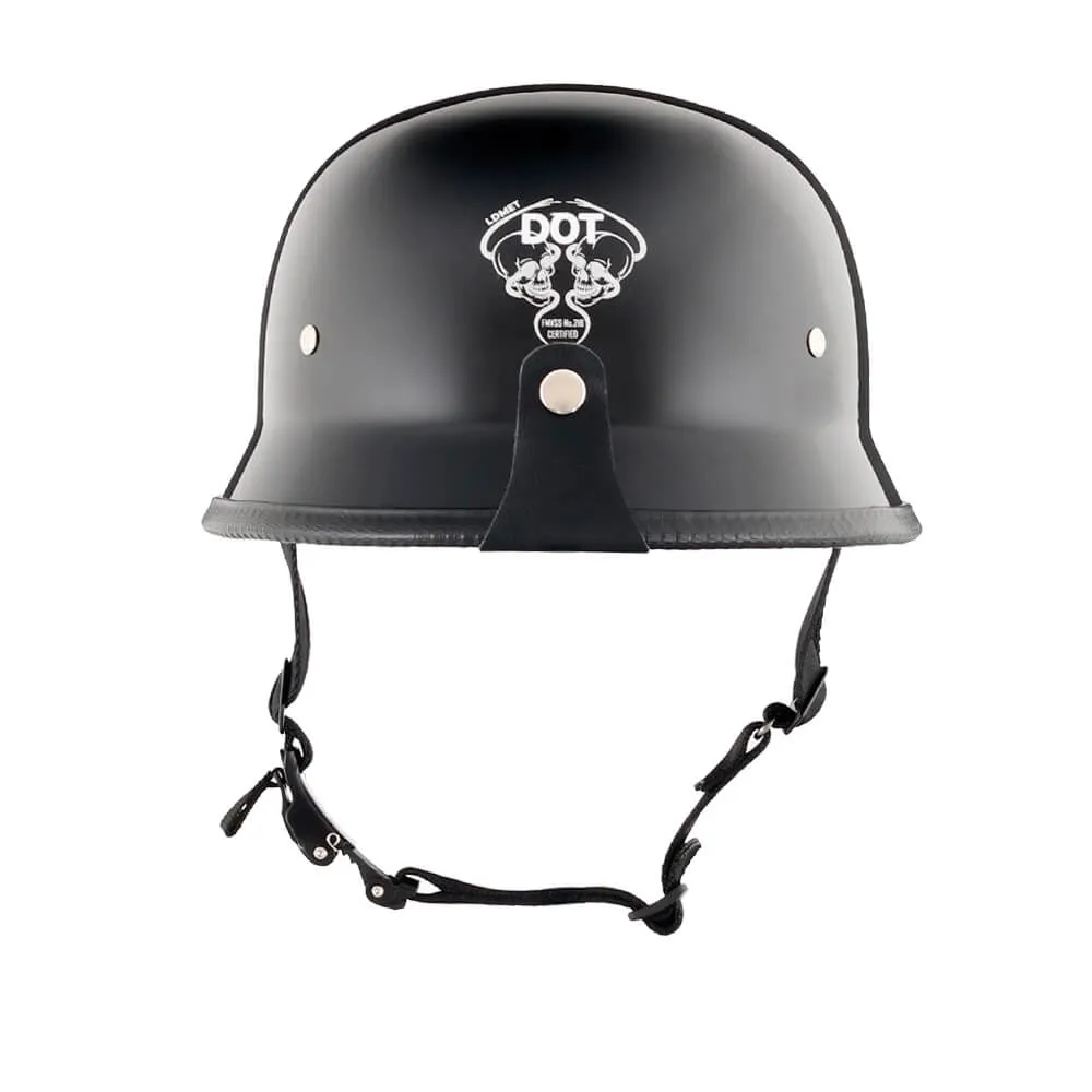 Lightweight Mayan DOT Germanator Helmet / Gloss Black