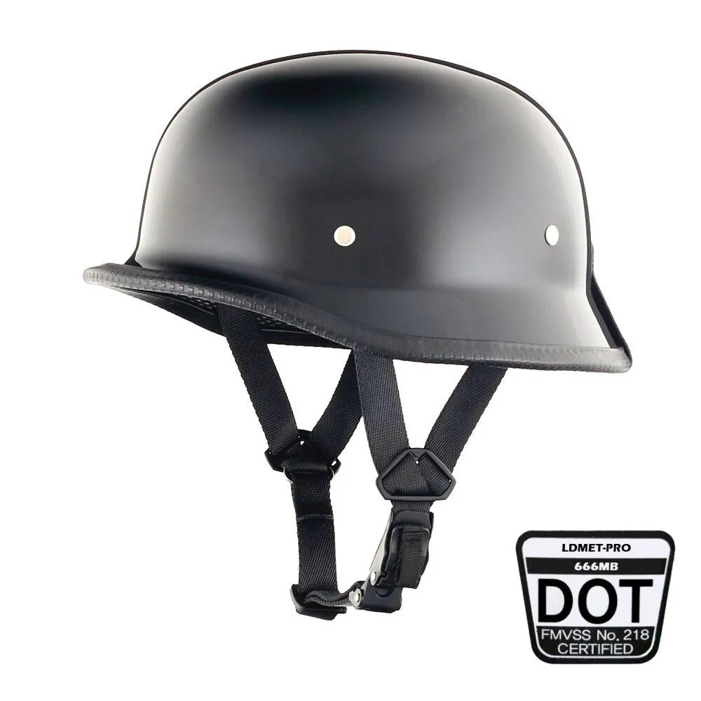 Lightweight Mayan DOT Germanator Helmet / Gloss Black