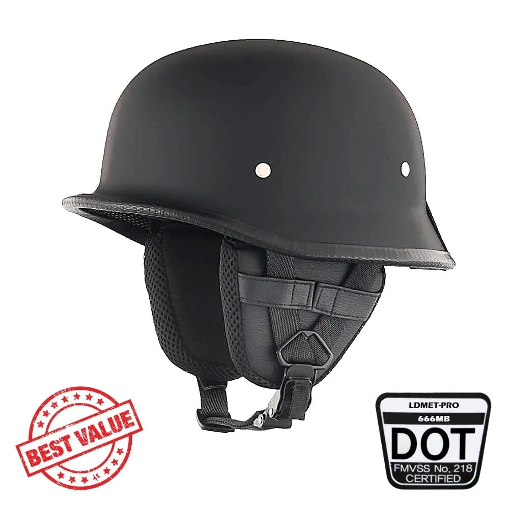 Lightweight Mayan DOT Germanator Helmet / Matte Black