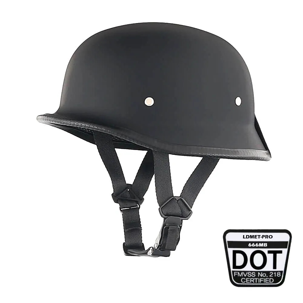Lightweight Mayan DOT Germanator Helmet / Matte Black