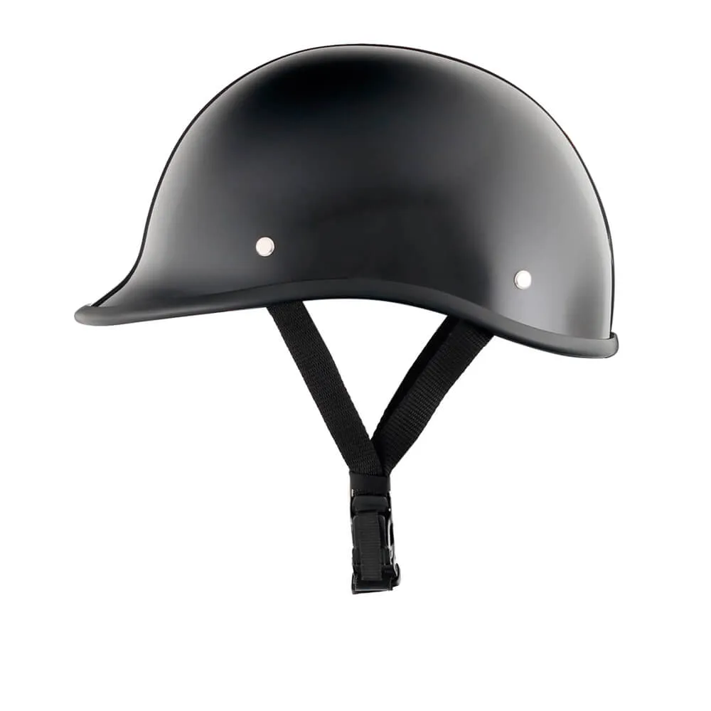 Low Profile Reversible DOT Polo Helmet / Gloss Black