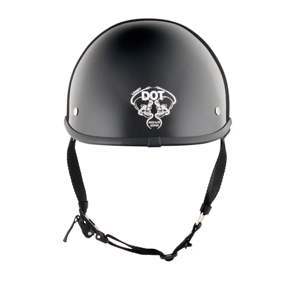 Low Profile Reversible DOT Polo Helmet / Gloss Black