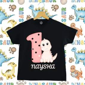 Monthly Birthday T-Shirts | 0-10 Months | Dino Theme T-Shirts for Babies
