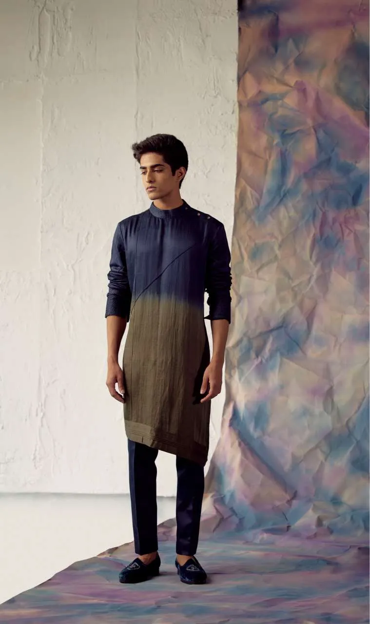 Olive ombre Kurta set