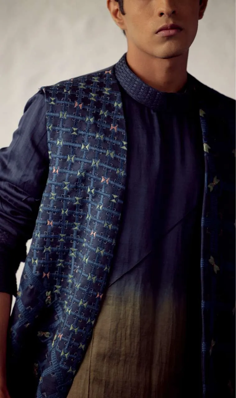 Olive ombre Kurta set