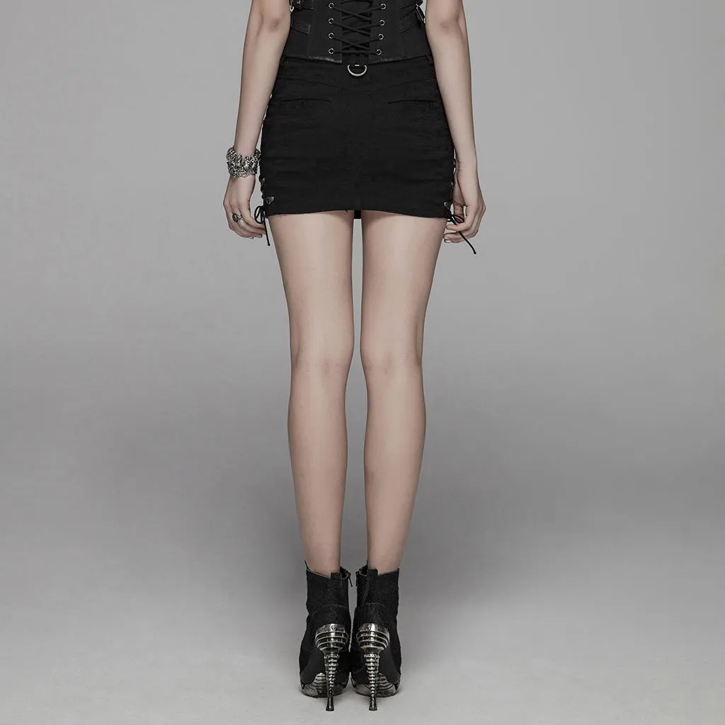 Punk Metal Half Skirt WQ-427BQF