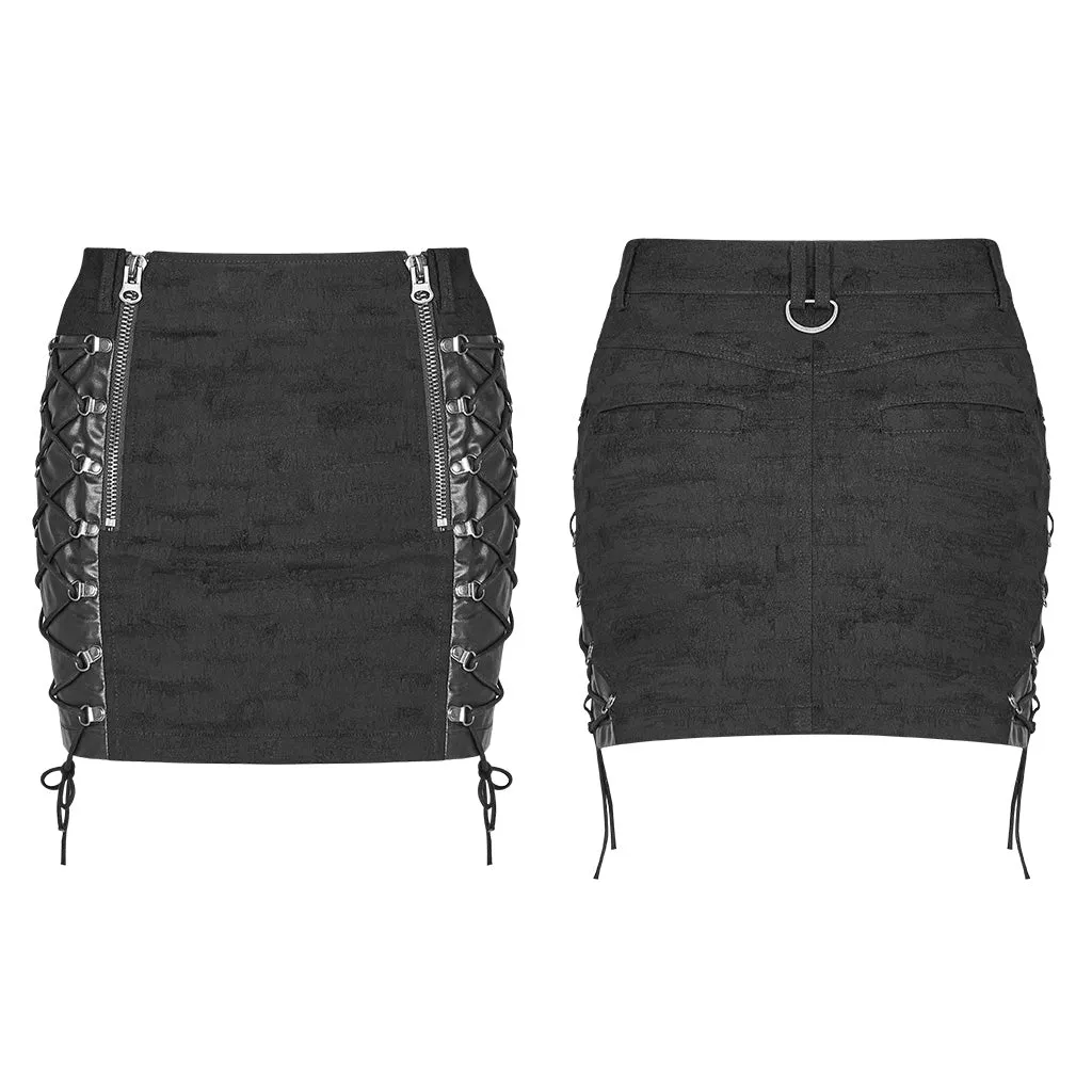 Punk Metal Half Skirt WQ-427BQF