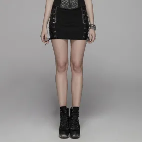 Punk Metal Half Skirt WQ-427BQF