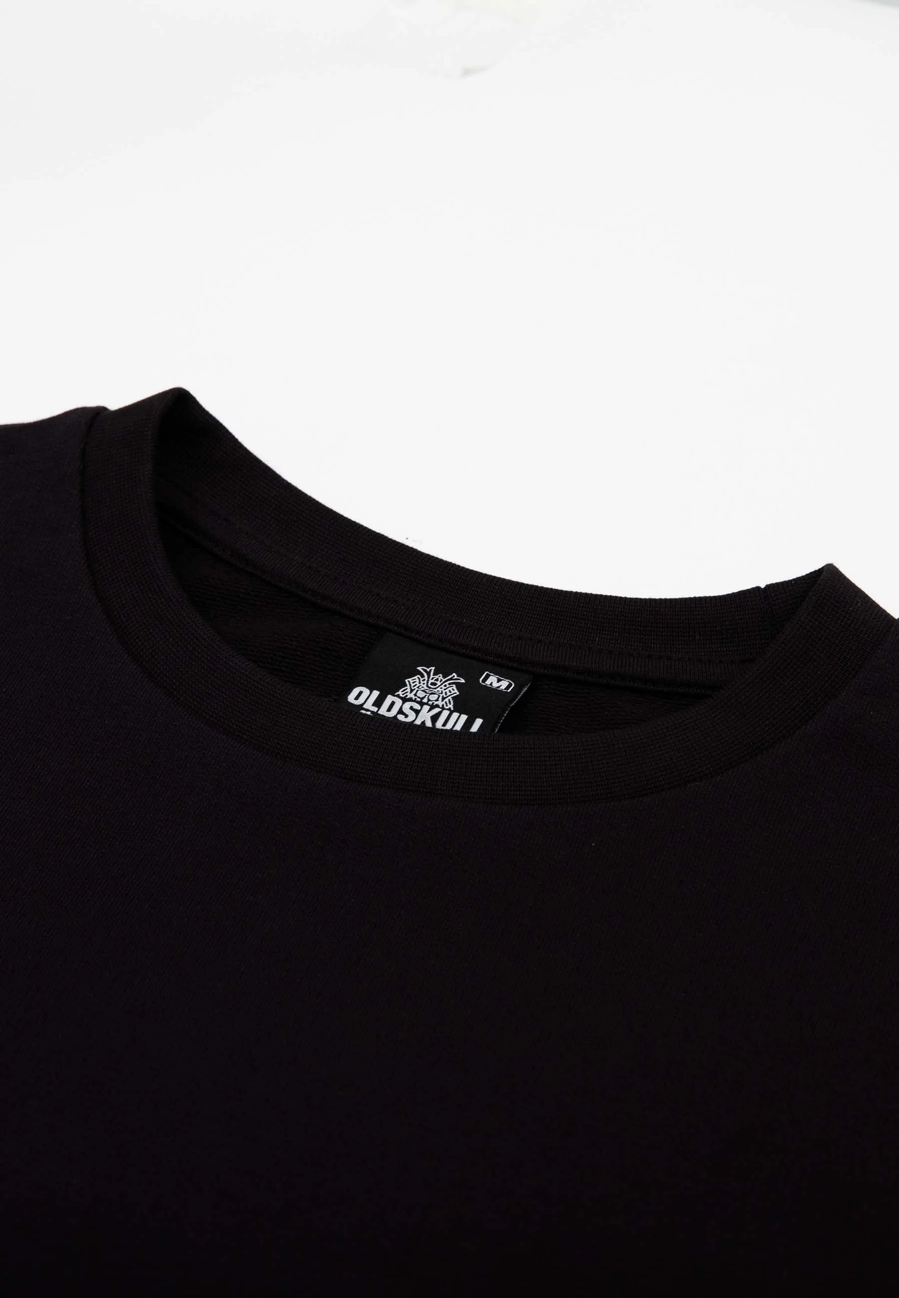 Rebel Cat Backprint Sweatshirt Black